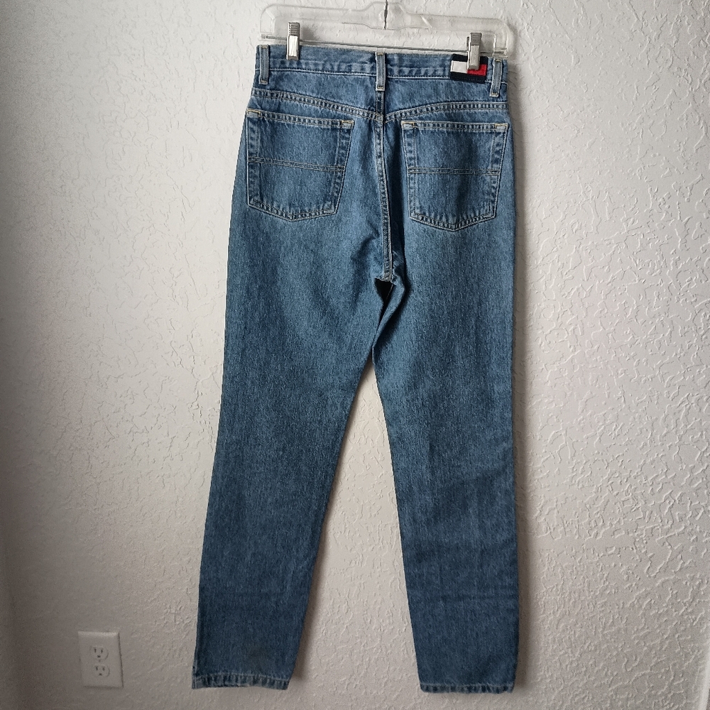 ⭐Final Sale Price⭐Vintage Tommy Jeans High Rise Straight Medium Wash Juniors 5